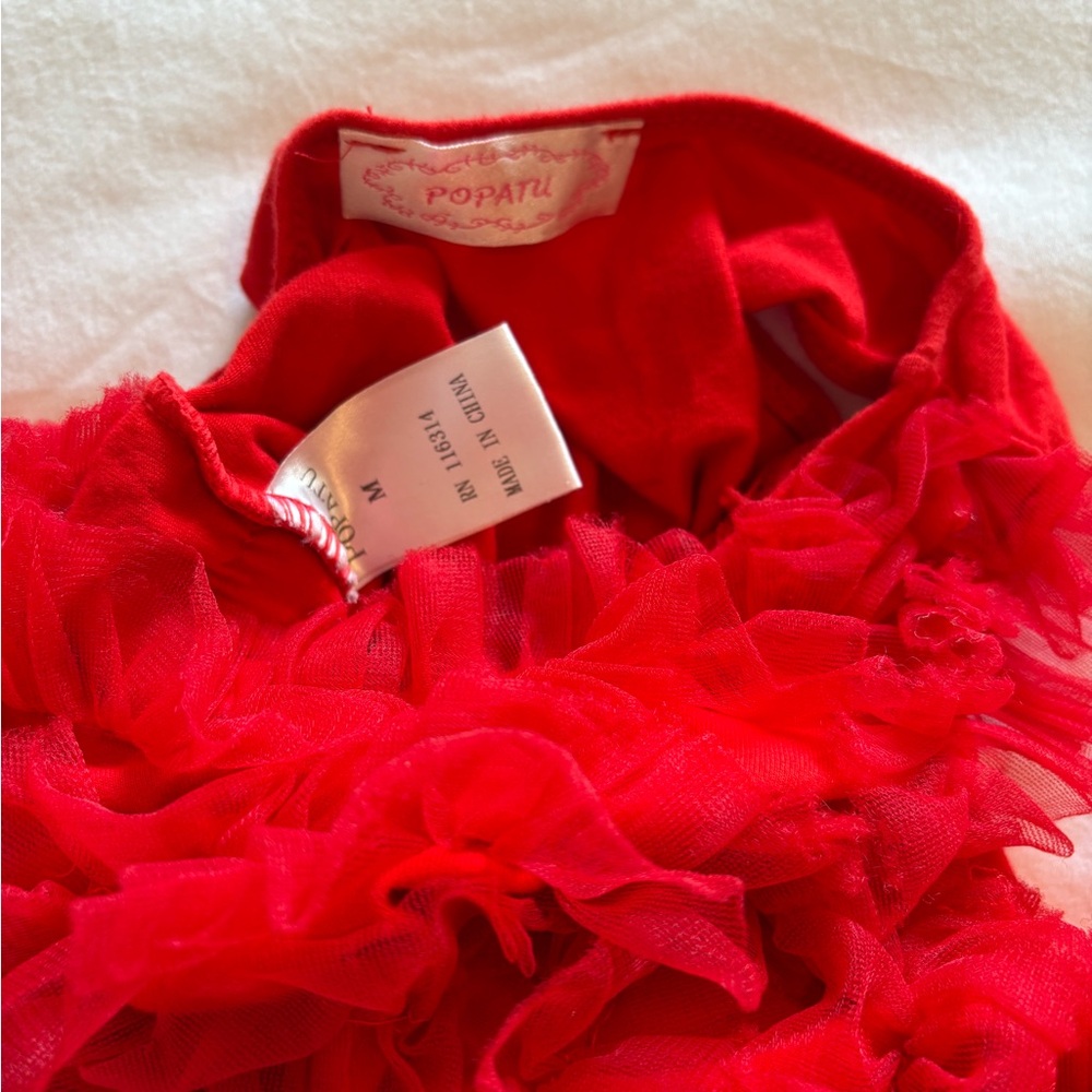 Red Ruffled Tulle - Picture 3 of 3